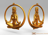 Sukhasana Yogini Earrings 4.5cm  3d printed these earrings require earring hooks, which are not included...