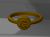 Ring with your initials (US) 7 3d printed 