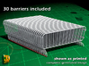 Portable barrier 30x (1/35) 3d printed portable barriers - 30 pieces - shown as printed