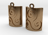 Triskelion Square Earrings 3d printed 