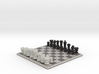 3D Pixel Chess Set - Classic Black & White 3d printed 
