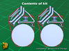 Satellite dish (30mm) - double pack 3d printed satellite dish 30 mm double pack - parts on frame