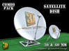Satellite dish (30+60mm) - combo 3d printed Satellite combo (30+60mm)