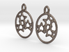 Oval 3 Star Earrings (pair) 3d printed 