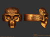 Elemental Skull Ring 'Lightning' 3d printed detailed view