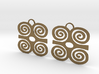 Adinkra Symbol of Strength Earrings 3d printed 