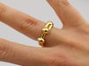 Benzene Ring Molecule Ring 3D 3d printed Benzene ring molecule ring in 18k Gold plated