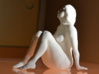 Seated nude model 3d printed Photo 3D printed Model