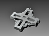 Digital Cross Amulet With Rays 3d printed 