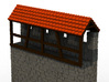 HOF031b - Roof for castle wall 3d printed 