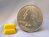 Stacked Gold Bars 3d printed Size in comparison to a US Quarter.