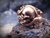 Skull Ring Memento Vivere 3d printed 