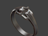 Frogs Ring size 8 3d printed angled