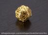 Steampunk d12 3d printed Gold Plated Glossy