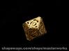Steampunk d10 3d printed Gold Plated Glossy