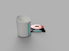Portal ® Coffee Cup Stand - Portal 2 button 3d printed Cup Stand & Cup front-right view