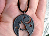 Wolf and moon pendant (steels) 3d printed 