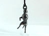 Hangin' Pitbull - Small 3d printed Shown in Polished Grey Steel