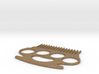 Brass Knuckle Comb/Beard Comb (outward teeth) 3d printed 