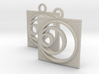 square circle spiral earrings 3d printed 