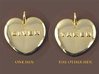Taken & Given Heart Pendant 3d printed 18K Gold Plated