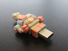 USB Robot 3d printed and insert an USB drive