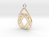 Mama's Milk Drop Pendant; Heart of Love 3d printed 14k Gold Plated