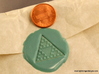 Sierpinski Gasket Seal 3d printed Just the wax impression, in Seaglass Green