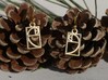 Golden Ratio Earrings 3d printed Golden Ratio Earrings in Raw Brass