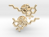 THC molecular cufflinks 3d printed 