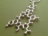 oxytocin molecule pendant 3d printed oxytocin pendant in polished silver