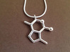 catnip molecule pendant 3d printed catnip pendant in polished silver, chain not included