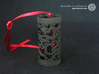 Filigree Gift roll small with Hearts (6 cm) 3d printed The photo shows an own print (FDM print) from a very similar roll made of black wood incl. decorative lacing.