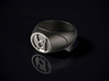 22.2 mm Red Lantern Ring - WotGL 3d printed 3D render of the ring in Stainless Steel