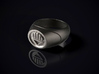 22.2 mm Black Lantern Ring - WotGL 3d printed 3D render of the ring in Stainless Steel