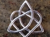 Triqueta with Heart 3d printed Polished Silver