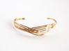 Cecilie Cuff Bracelet 3d printed Cecilie Cuff Bracelet printed in Polished Bronze - Front view