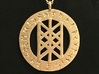 Rune Pendant - Web of the Wyrd 3d printed Web of the Wyrd pendant in stainless steel