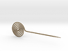 Spiral head clothes pin/ needle from the Bronze Ag 3d printed 