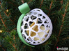 Customizable Christmas Ornament - Flowers 3d printed Use it to wrap a small gift or personal note (different model shown for illustration)