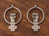 Womens Rights Symbol Earrings 3d printed 