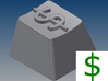 Dollar Sign "$" Keycap (R4, 1x1) 3d printed 