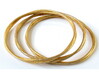 Three loops bangle 3d printed Printed in polished gold steel