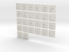 latin alphabet letters puzzle pieces 3d printed 