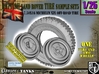 1/25 Land Rover 750x16 Tire and wheels Sample Set5 3d printed 