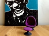 Egg Chair Dome: Purple & Black (1:24 Scale) 3d printed Part retro. Part future. 100% egg.