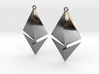 Ethereum Earring Pendants 3d printed 