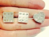 Square Cell Cufflinks 3d printed 