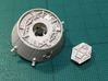 Bandai Falcon Docking Rings 1/144 #2, Pushbuttons 3d printed Add a pushbutton to your docking ring!