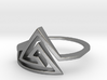 Triangular Spiral Ring, Size 8 3d printed 